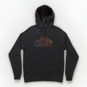 Lakai Sweatshirt Neon Pullover Hoodie Black Skater Clothes Skateboard Sz Large